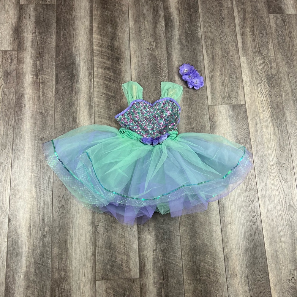 Weissman Kids Teal Dance Costume